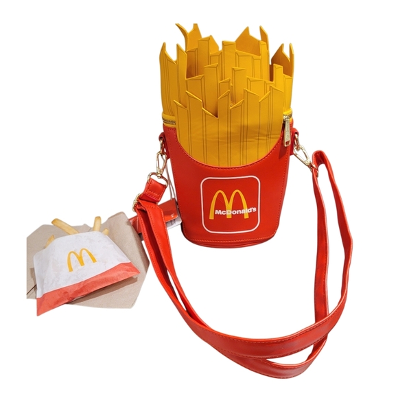 NWT Loungefly McDonald's Red and Yellow French Fry Crossbody Bag Small Mark - Picture 1 of 9